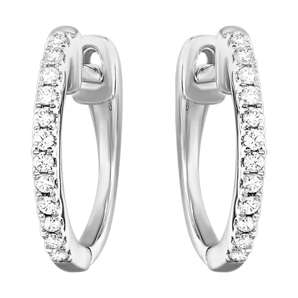 White Gold Diamond Hoops