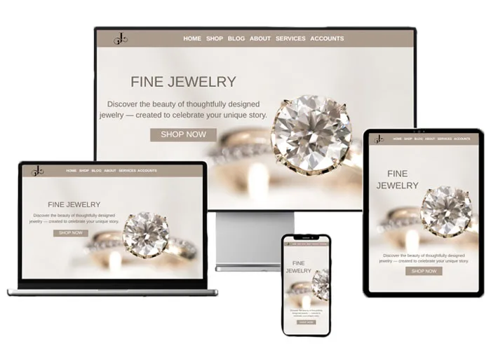 Fine jewelry site on devices – Your Local Showroom and Online Store at Helmut the Jeweler