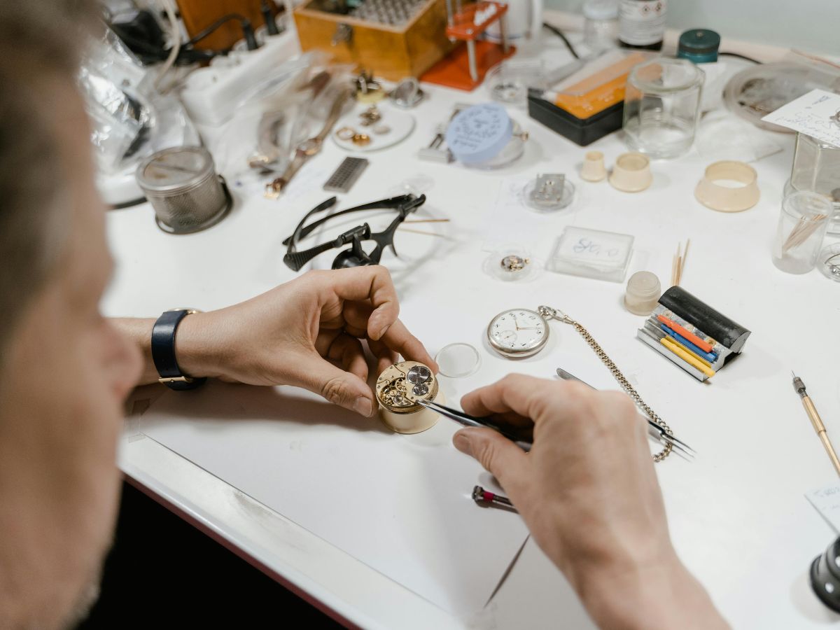 Watch repair with a professional tools