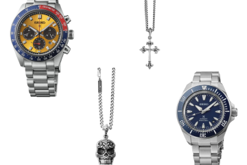 Men’s Seiko watches and silver necklaces