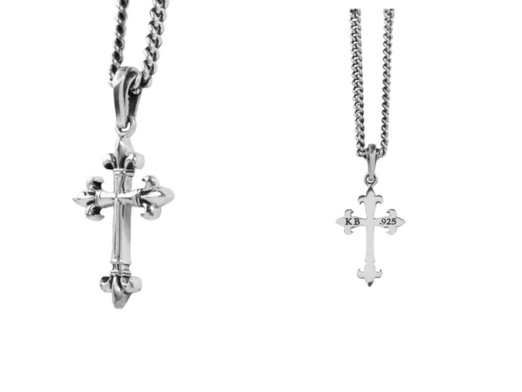 Sterling silver cross pendant necklace