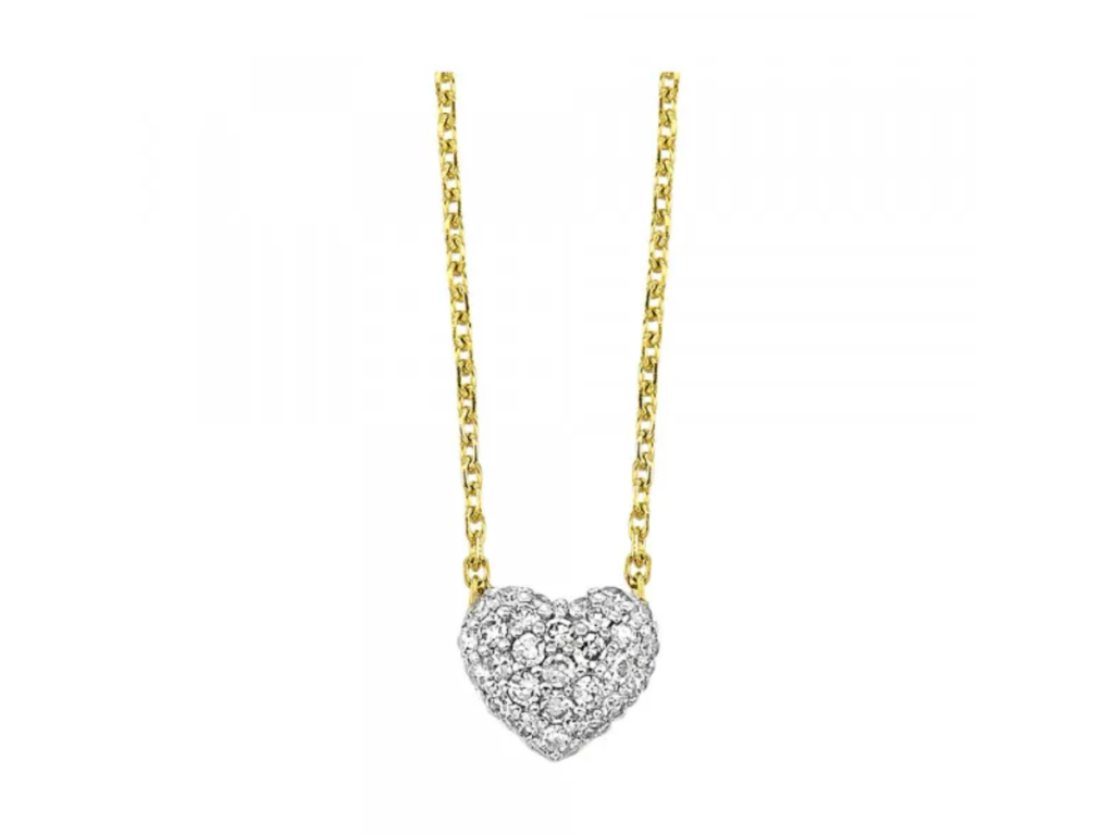 Diamond heart pendant necklace
