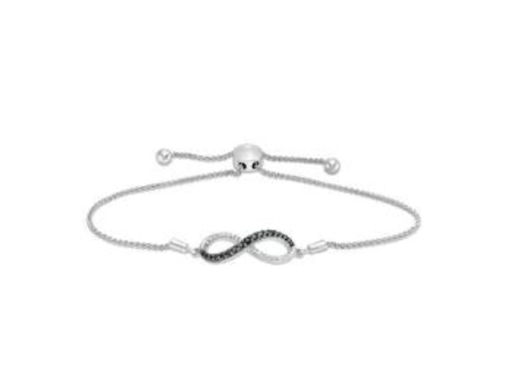 Infinity symbol silver bracelet