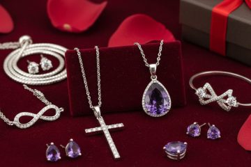 Diamond and gemstone Valentine jewelry