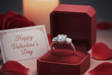 Diamond engagement ring gift box