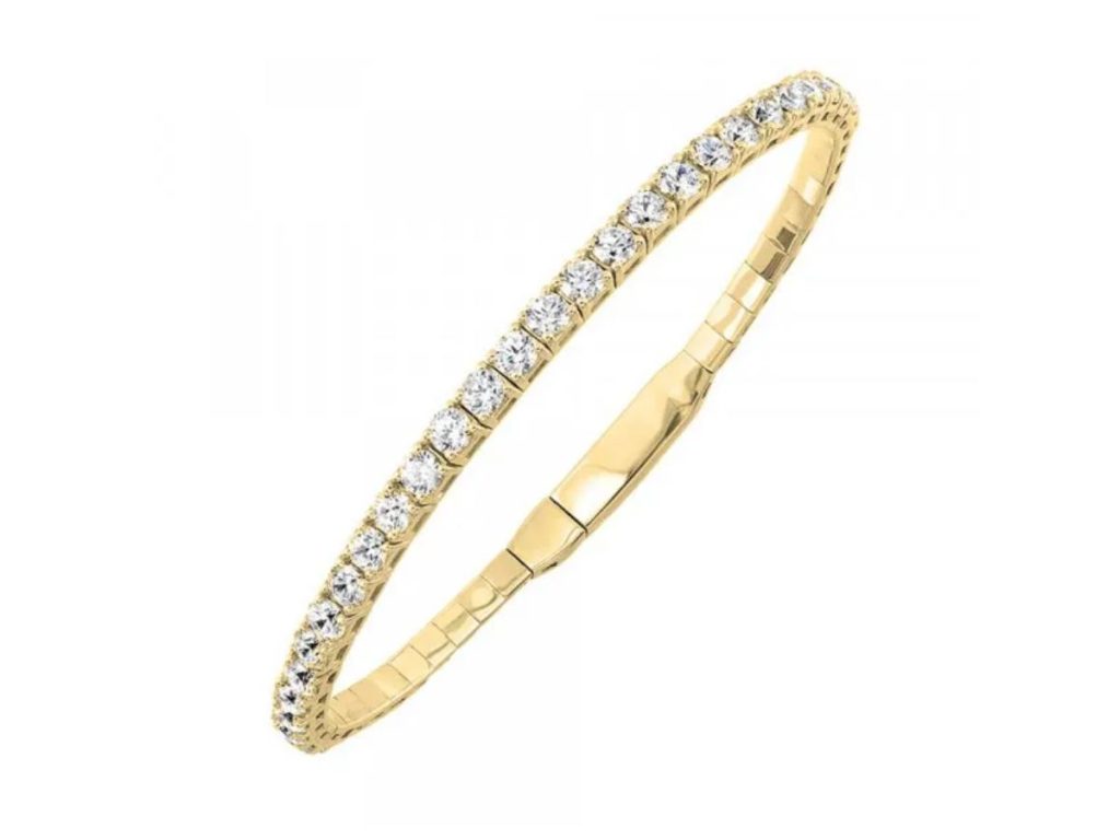 Gold diamond tennis bracelet jewelry