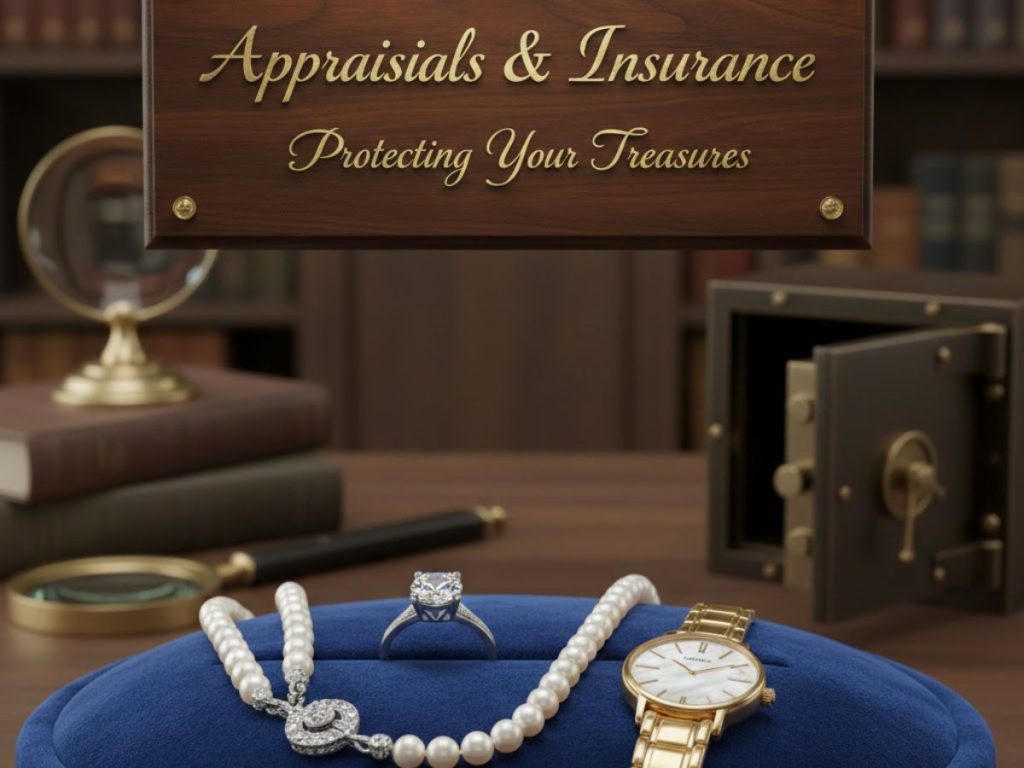 Jewelry appraisals and insurance display