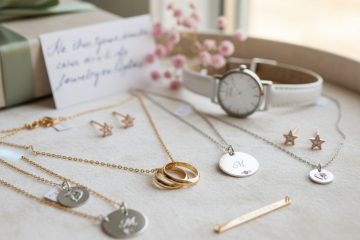 Personalized gold jewelry gift set