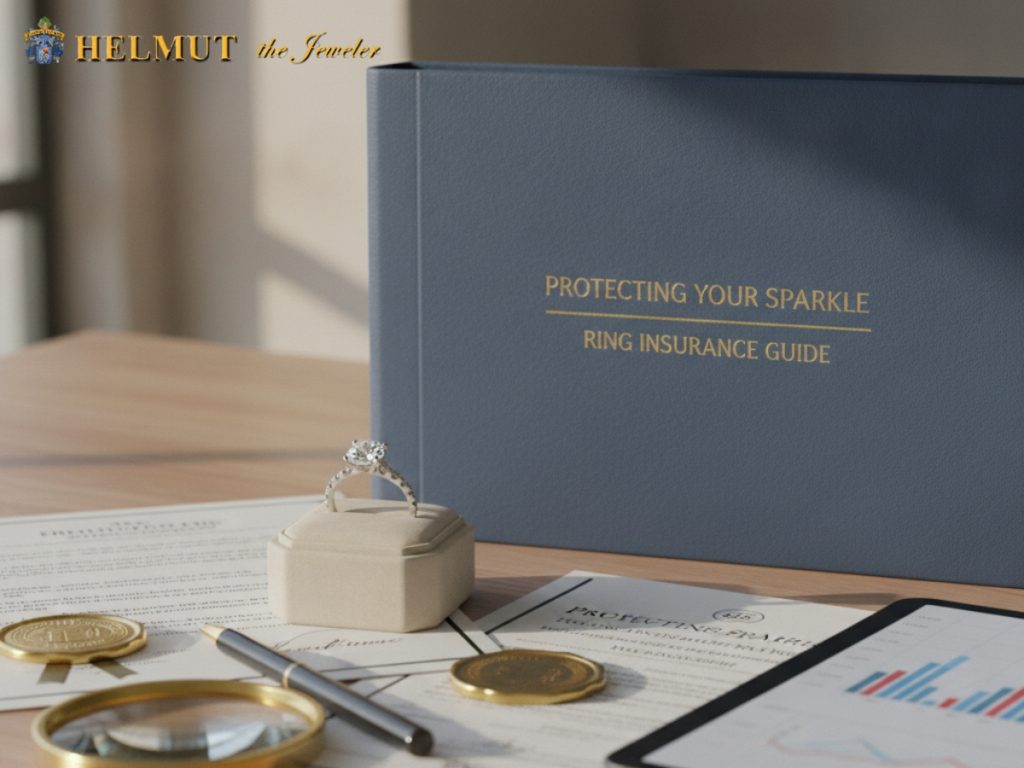 Ring insurance guide with diamond engagement ring display