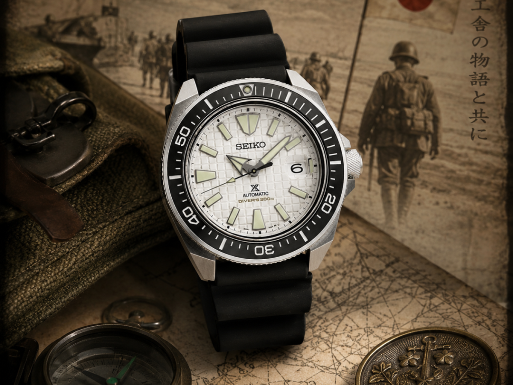 Seiko Prospex diver watch with military-inspired design