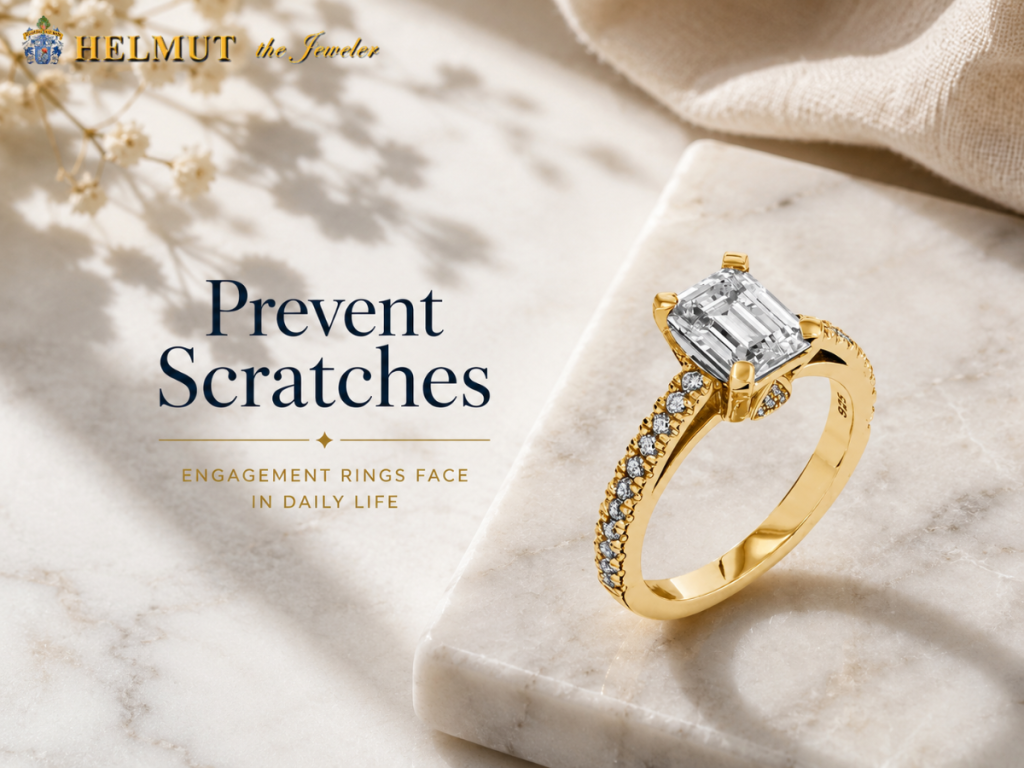 Prevent engagement ring scratches during daily wear