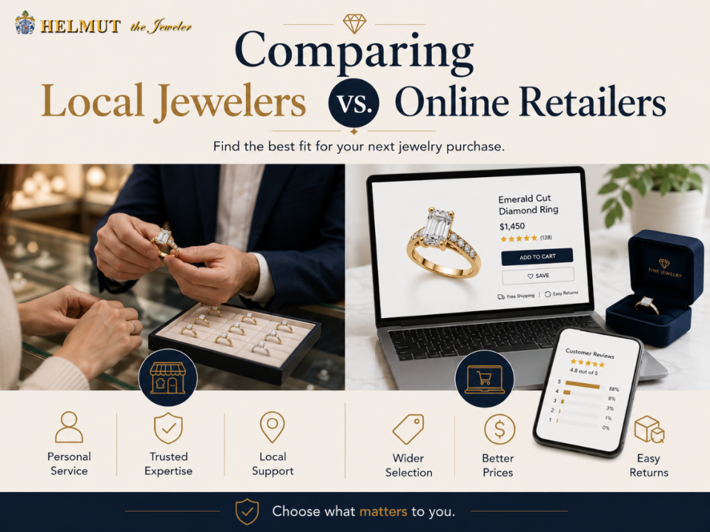 Local jewelers versus online jewelry retailers
