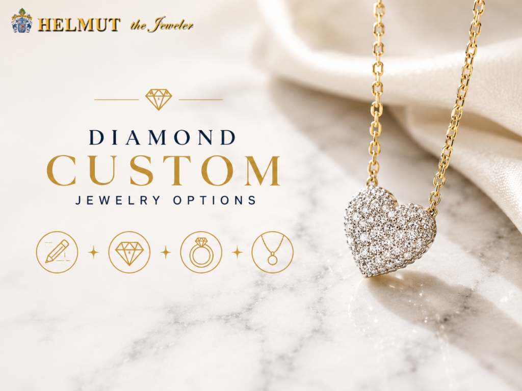 Diamond heart pendant for custom jewelry design
