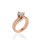 Intrigue Princess Cut Yellow Gold Engagement Ring
