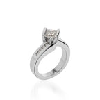 Intrigue Princess Cut Yellow Gold Engagement Ring