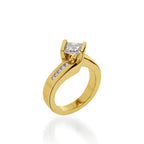 Intrigue Princess Cut Yellow Gold Engagement Ring