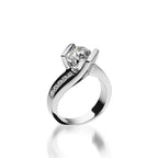 Intrigue Round Yellow Gold Engagement Ring