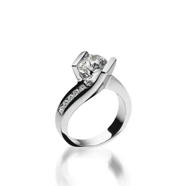 Intrigue Round Yellow Gold Engagement Ring