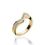 Intrigue Princess Cut Yellow Gold Engagement Ring
