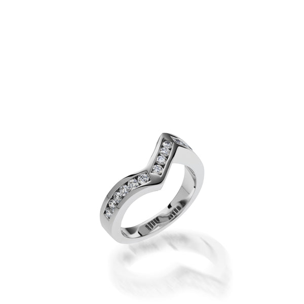 John Atencio Intrigue Round Brilliant Diamond Wedding Band