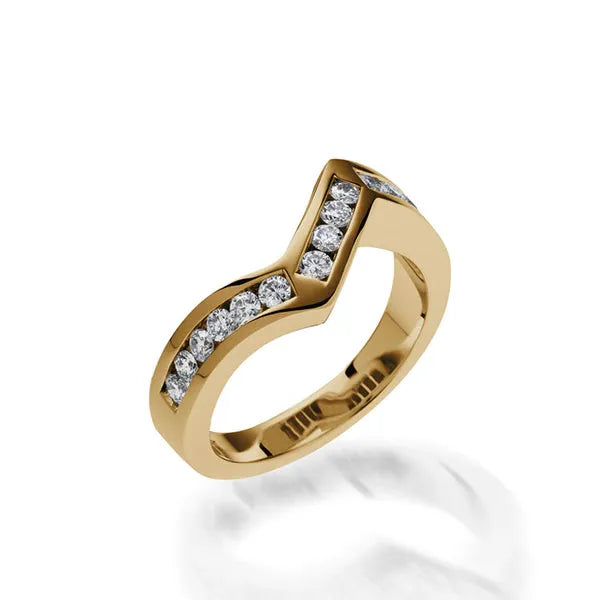 Intrigue Round Yellow Gold Engagement Ring