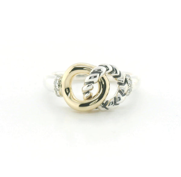 Perfect Love Interlocking Two-Tone Diamond Ring