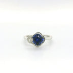 Chatham 2.75ct Cushion Lab Sapphire & Diamond Ring