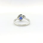 Chatham 2.75ct Cushion Lab Sapphire & Diamond Ring
