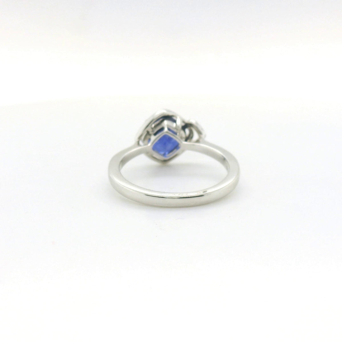 Chatham 2.75ct Cushion Lab Sapphire & Diamond Ring