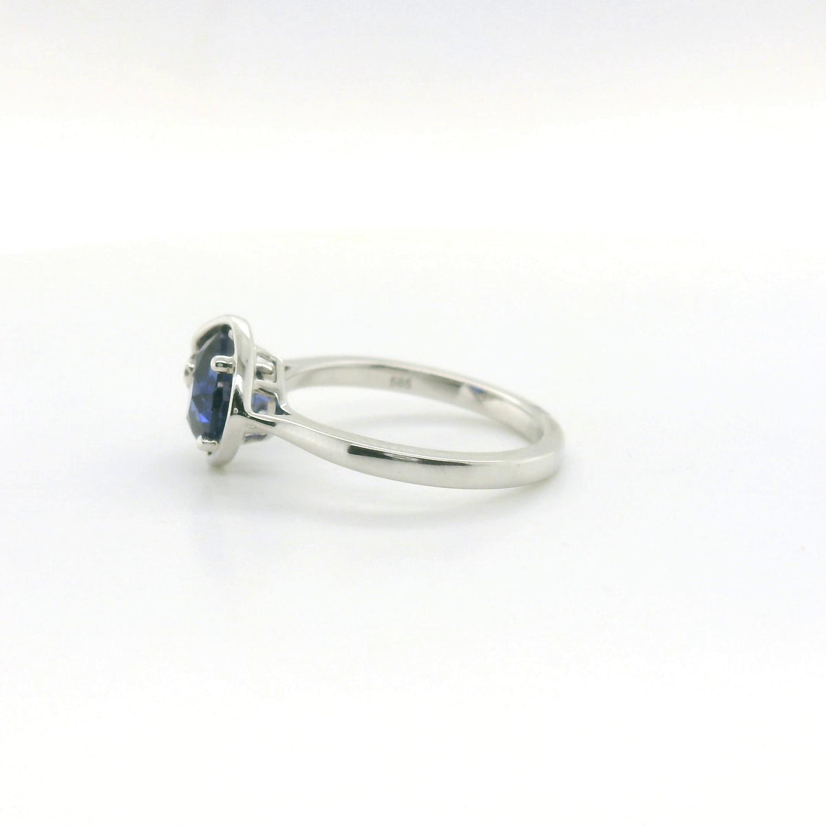 Chatham 2.75ct Cushion Lab Sapphire & Diamond Ring