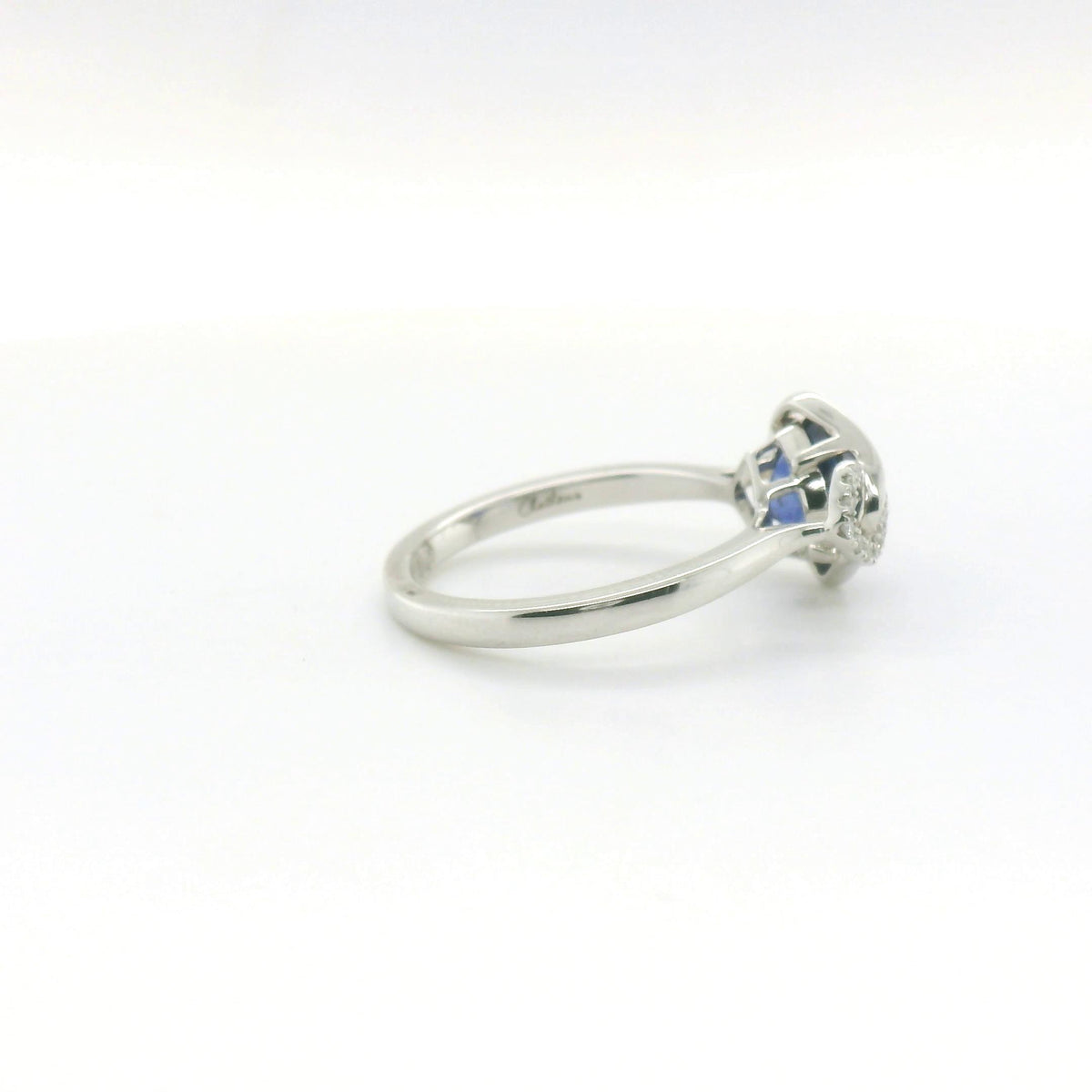 Chatham 2.75ct Cushion Lab Sapphire & Diamond Ring