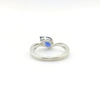 Chatham 1.65ct Flame Lab Sapphire & Diamond Ring