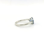 Chatham 1.65ct Flame Lab Sapphire & Diamond Ring