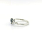 Chatham 1.65ct Flame Lab Sapphire & Diamond Ring