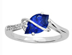 Chatham 1.65ct Flame Lab Sapphire & Diamond Ring