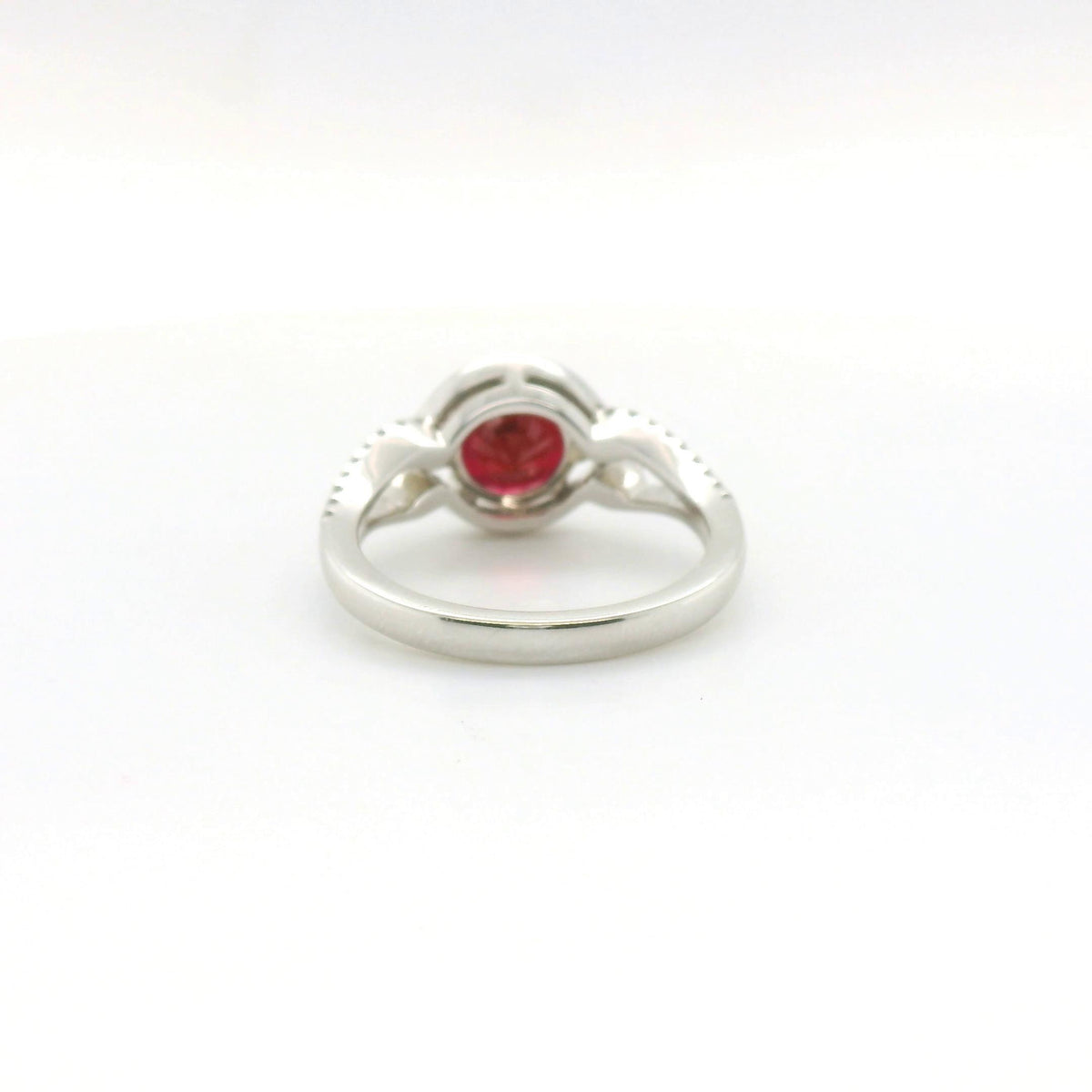 Chatham 2.55ct Lab Ruby and Diamond Ring