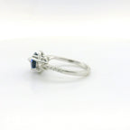 Chatham 2.26ct Flame Lab Sapphire & Diamond Ring