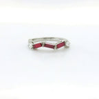 Chatham 0.51ct Lab Ruby & Diamond Ring