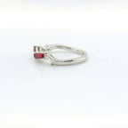 Chatham 0.51ct Lab Ruby & Diamond Ring