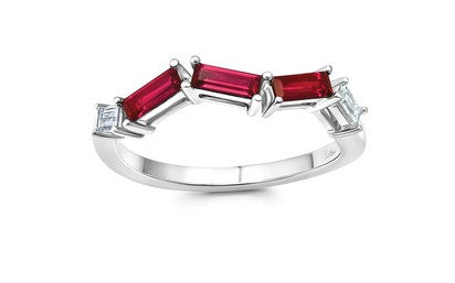 Chatham 0.51ct Lab Ruby & Diamond Ring
