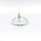 Chatham 0.51ct Pear Lab Emerald & Diamond Ring
