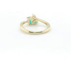 Chatham 0.36ct Lab Emerald & Diamond Ring