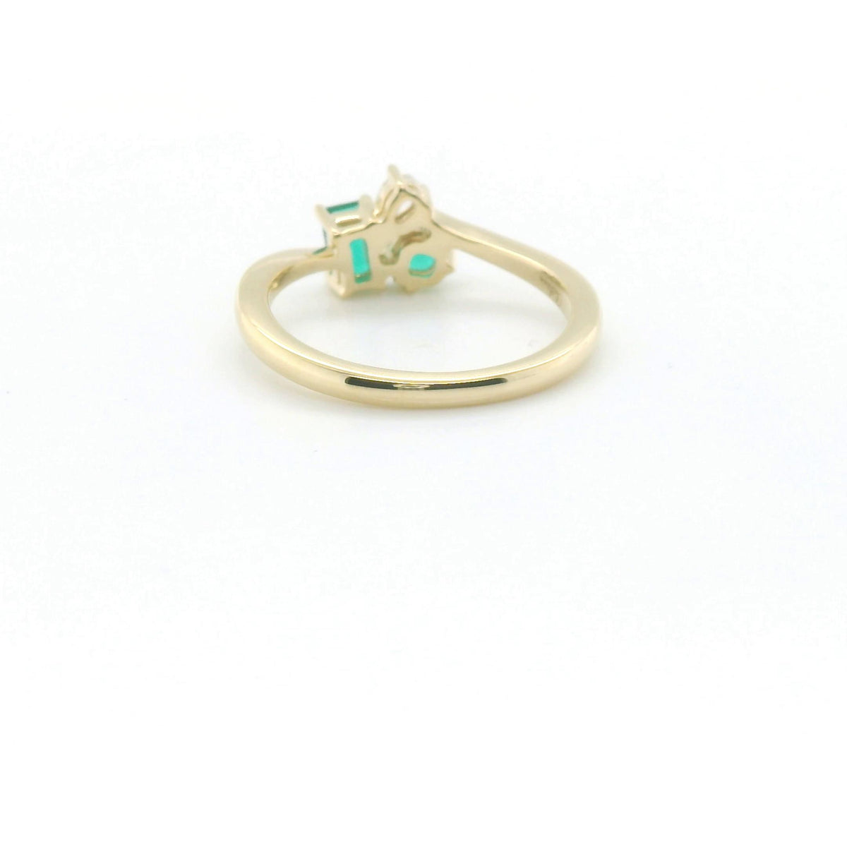 Chatham 0.36ct Lab Emerald & Diamond Ring