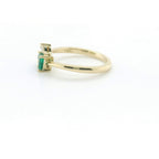 Chatham 0.36ct Lab Emerald & Diamond Ring