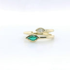 Chatham .25ct Lab Emerald & Diamond Ring