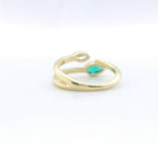 Chatham .25ct Lab Emerald & Diamond Ring