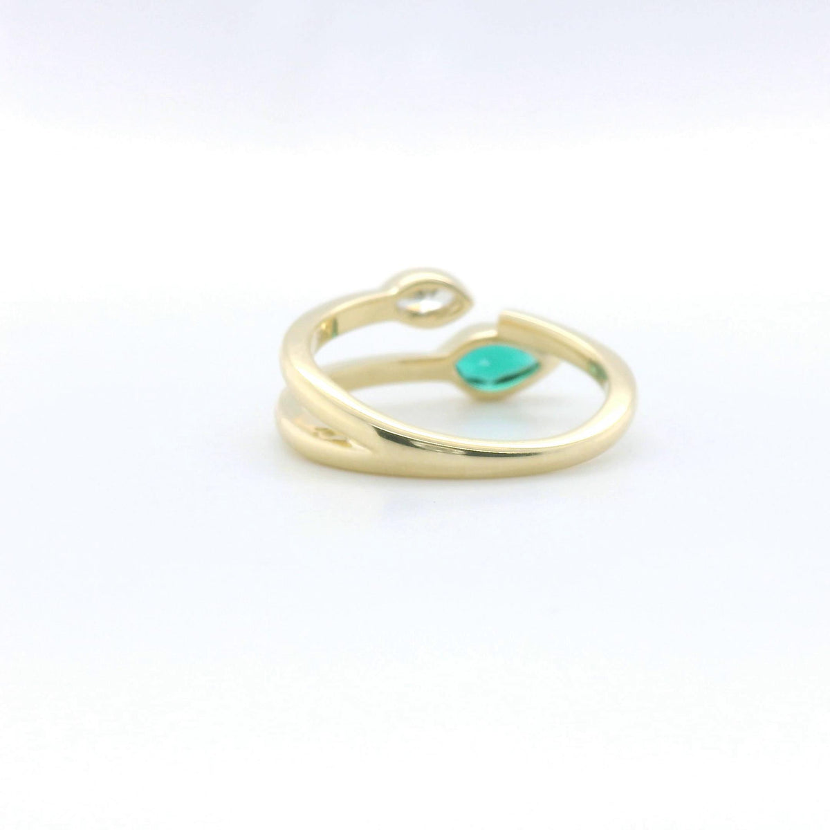 Chatham .25ct Lab Emerald & Diamond Ring