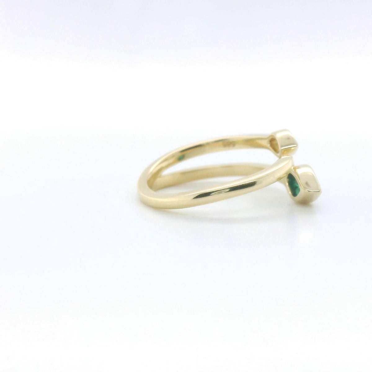Chatham .25ct Lab Emerald & Diamond Ring
