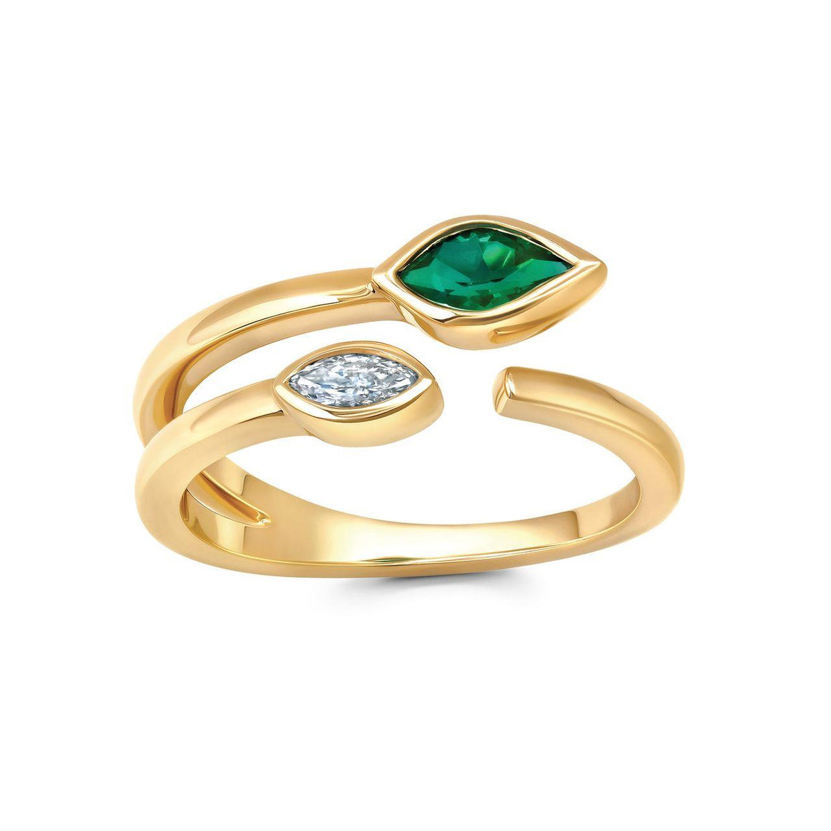 Chatham .25ct Lab Emerald & Diamond Ring