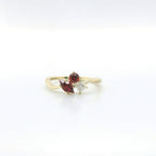 Chatham .58ct Lab Ruby & Diamond Ring